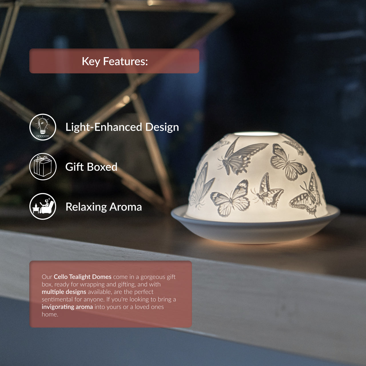 Butterflies Tealight Dome