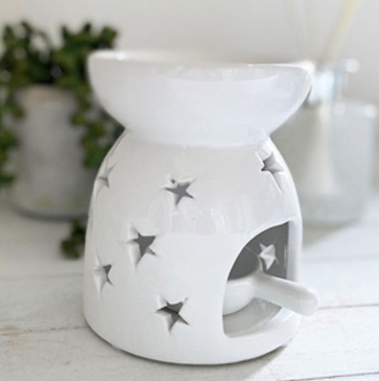Cutout Star Burner with Spoon White